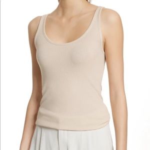 Vince 5F Bergdorf Goodman Pale Pink Scoop Tank S